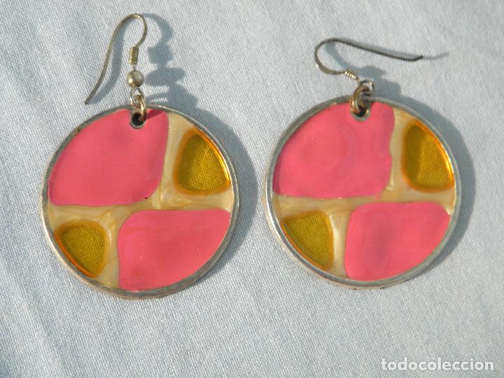 Artesan&iacute;a: Pendientes redondos de esmalte - Foto 1