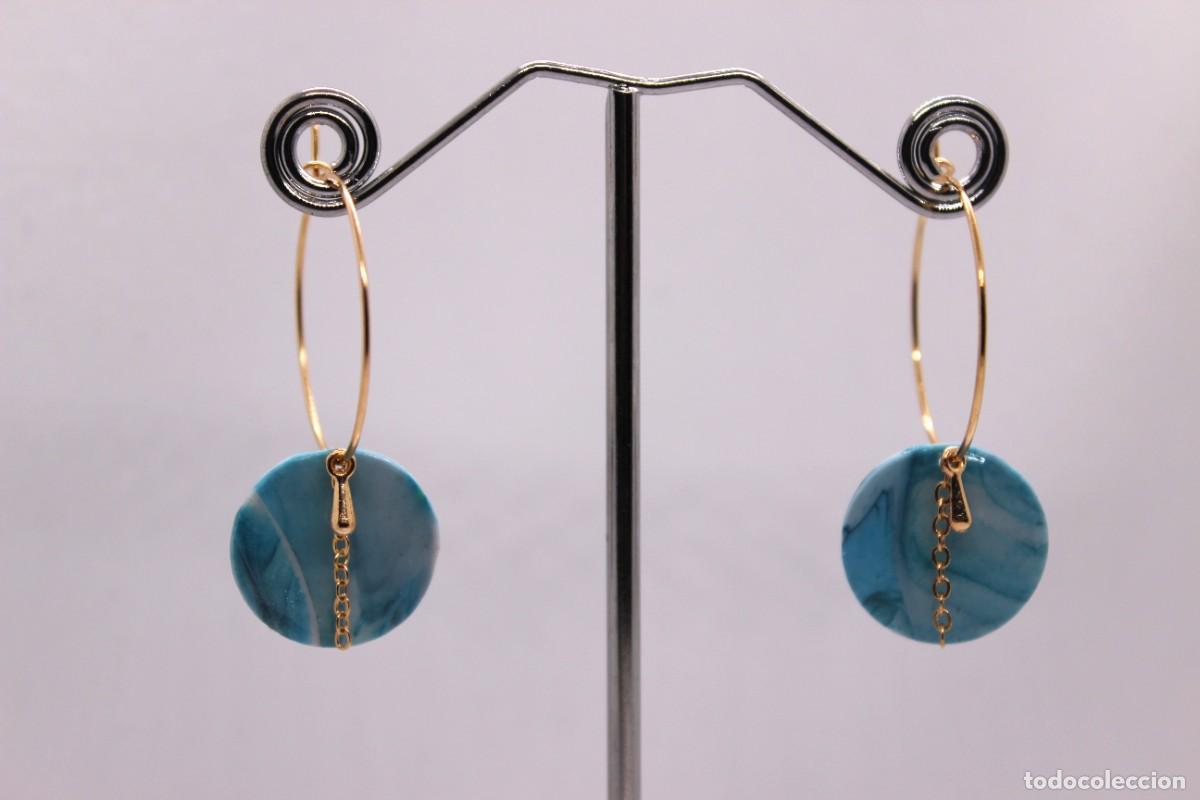 Artesan&iacute;a: Pendientes de aro con arcilla polim&eacute;rica - Foto 1