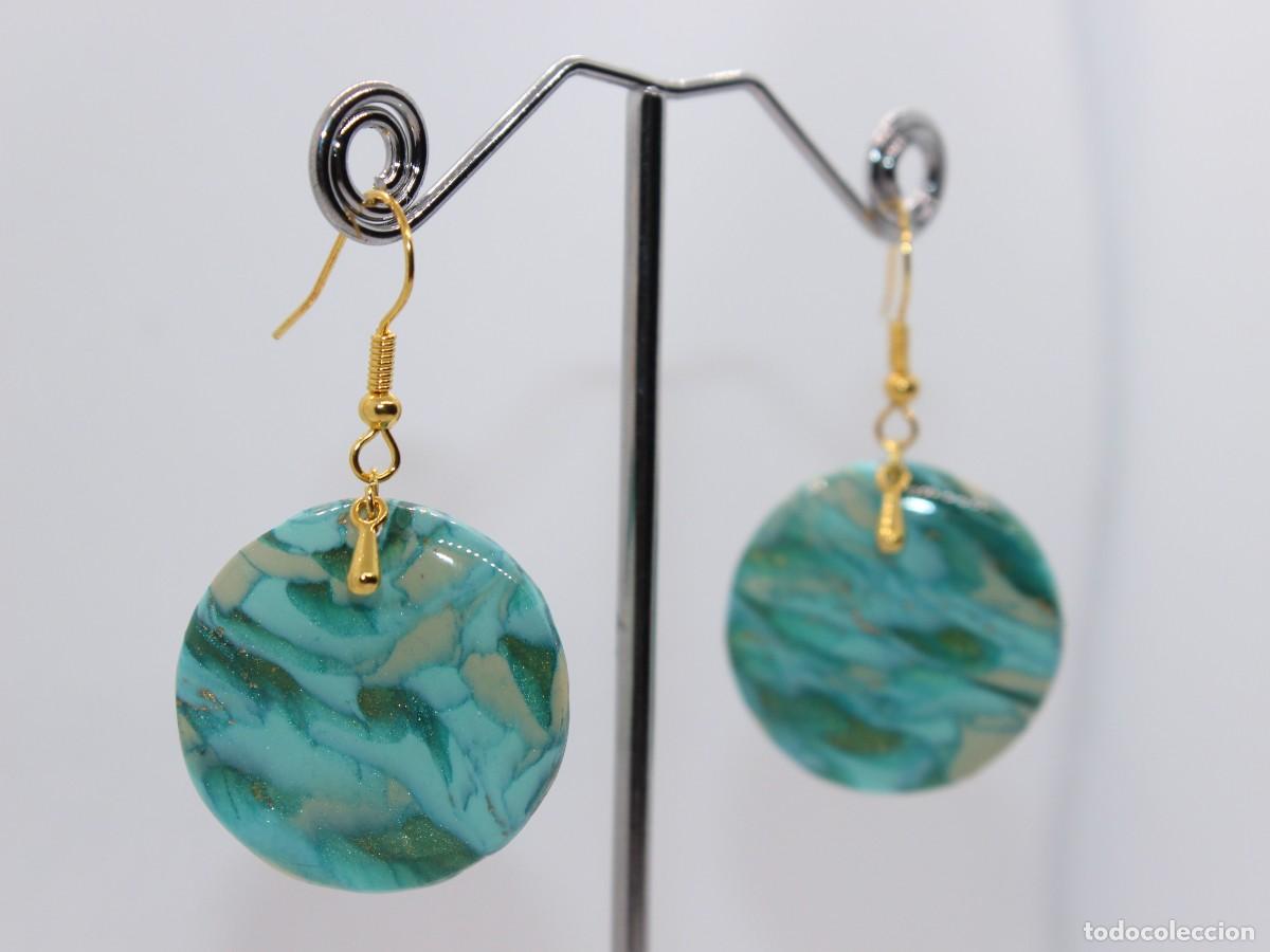 Artesan&iacute;a: Pendientes de aro estilo m&aacute;rmol - Foto 1