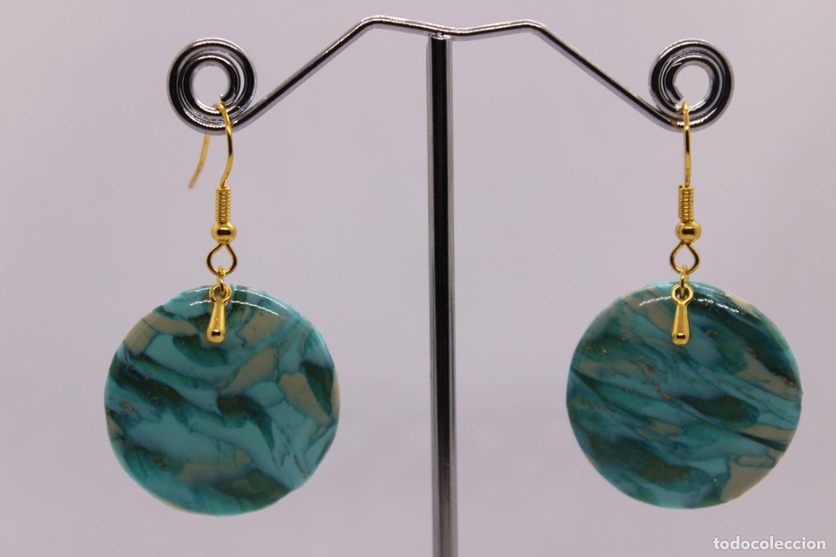 Artesan&iacute;a: Pendientes de aro estilo m&aacute;rmol - Foto 2
