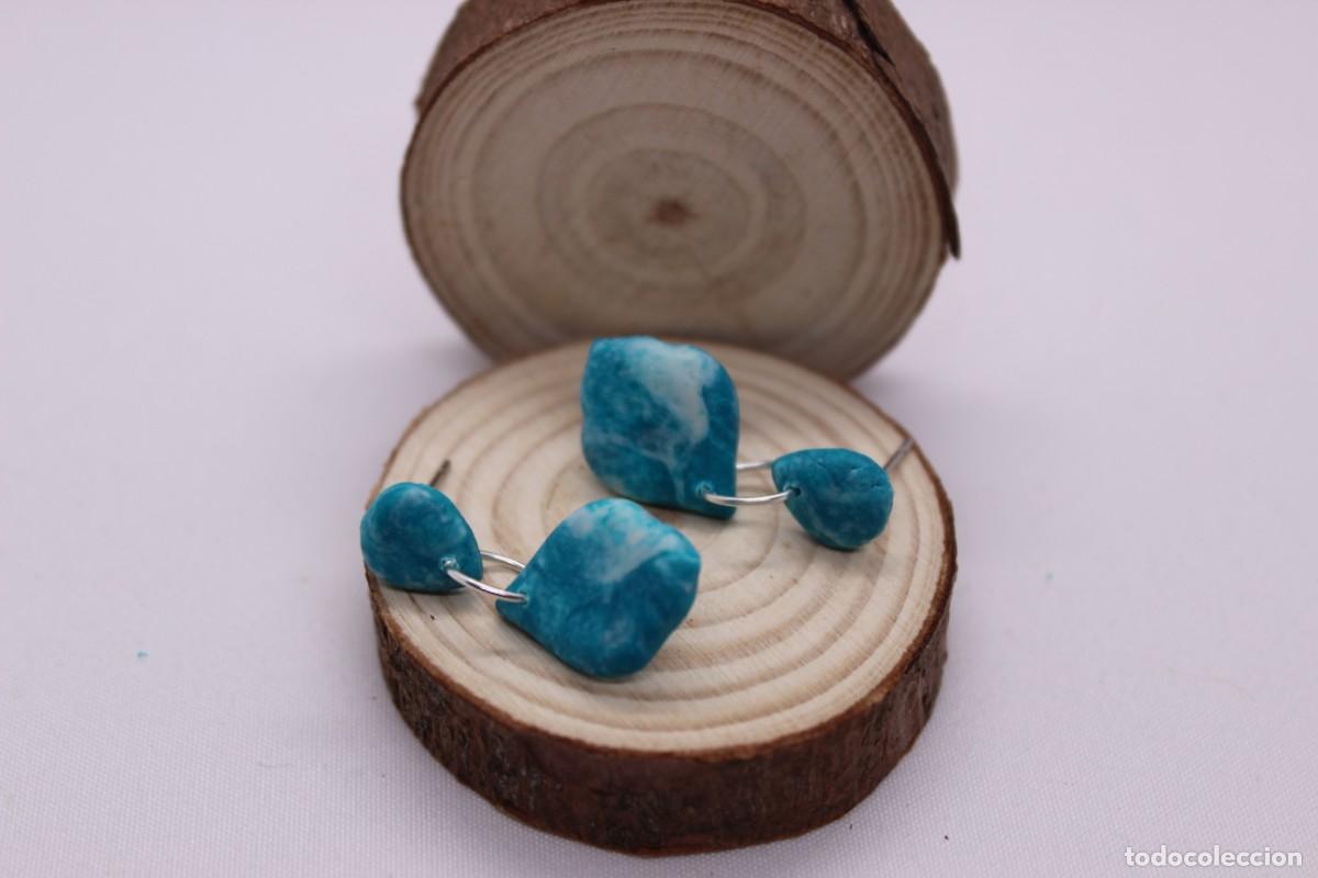 Artesan&iacute;a: Pendientes de arcilla azules - Foto 1