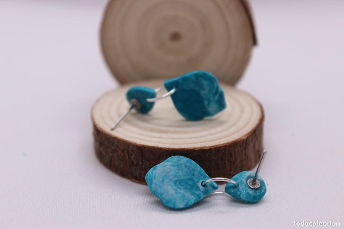 Artesan&iacute;a: Pendientes de arcilla azules - Foto 3