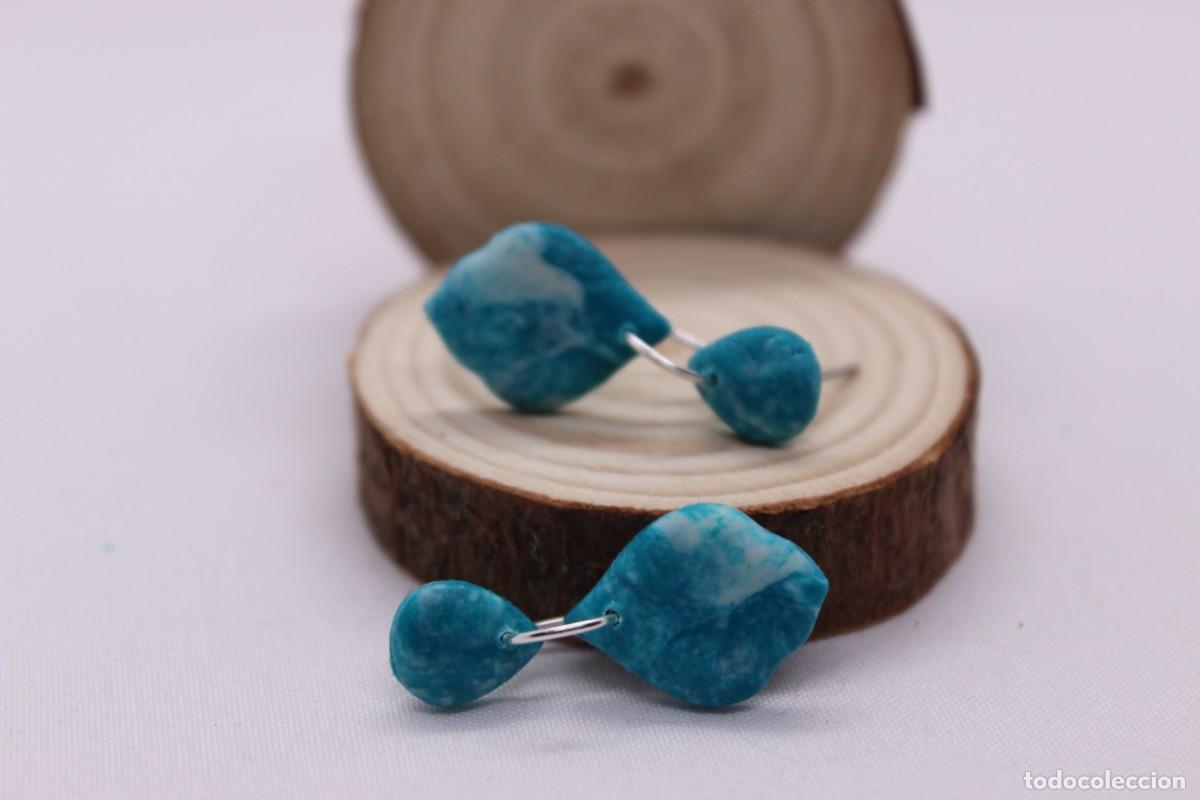 Artesan&iacute;a: Pendientes de arcilla azules - Foto 4