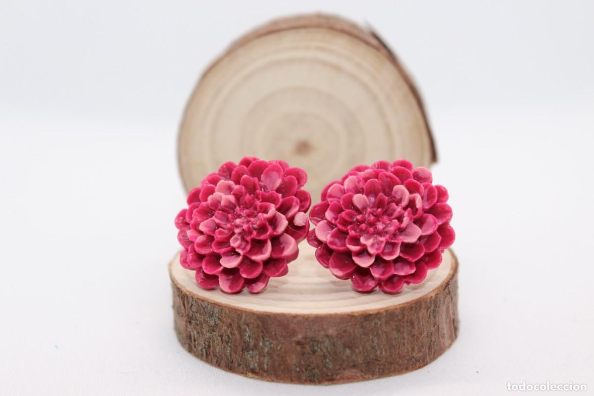 Artesan&iacute;a: Dalias rosas de arcilla polim&eacute;rica. - Foto 2