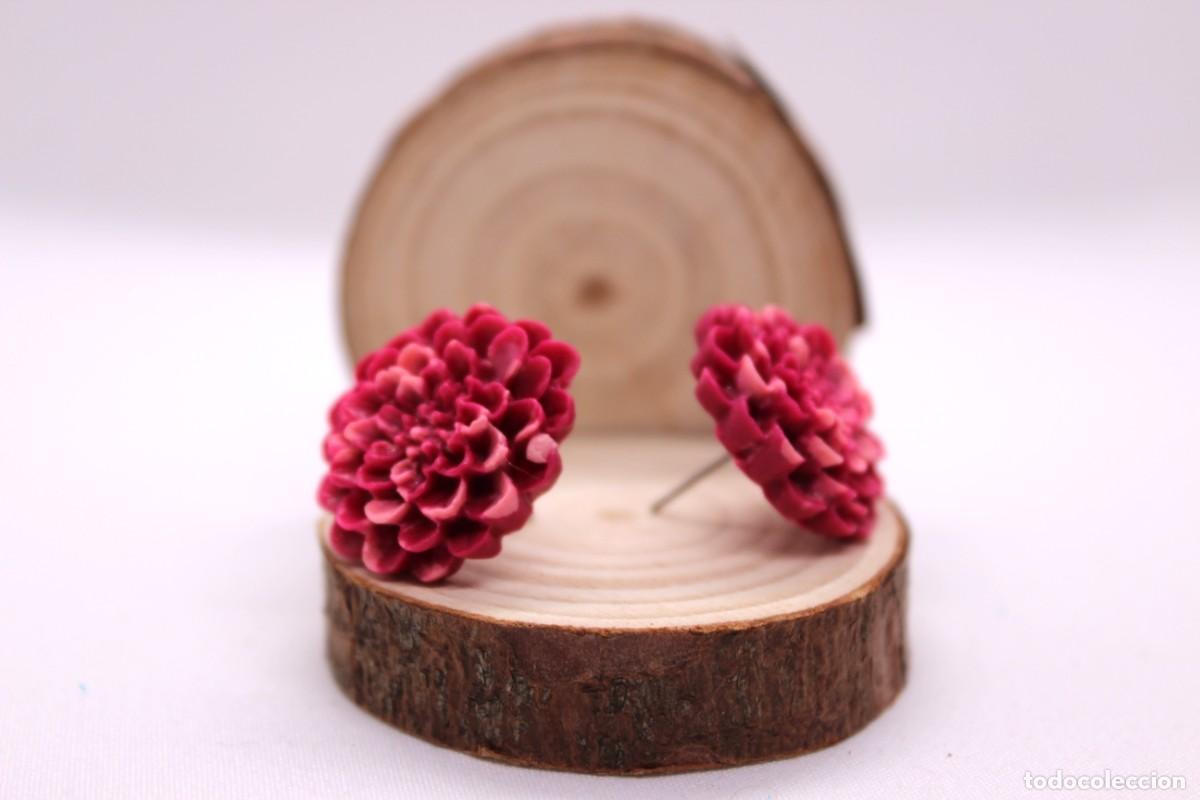 Artesan&iacute;a: Dalias rosas de arcilla polim&eacute;rica. - Foto 3