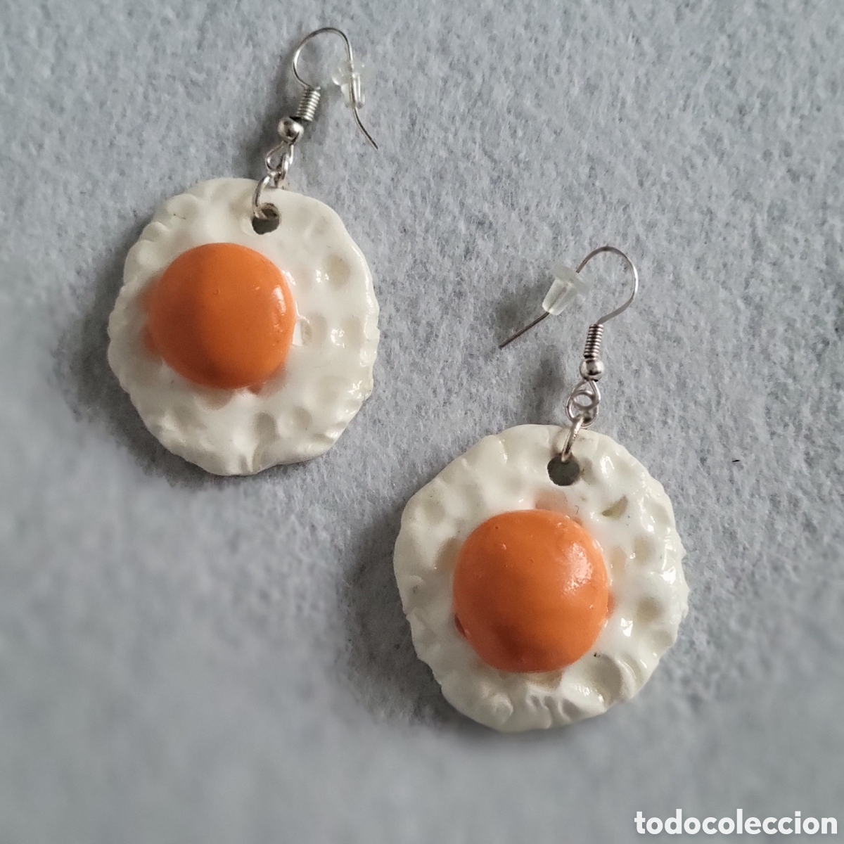 Artesan&iacute;a: Huevos fritos. Pendientes. - Foto 1