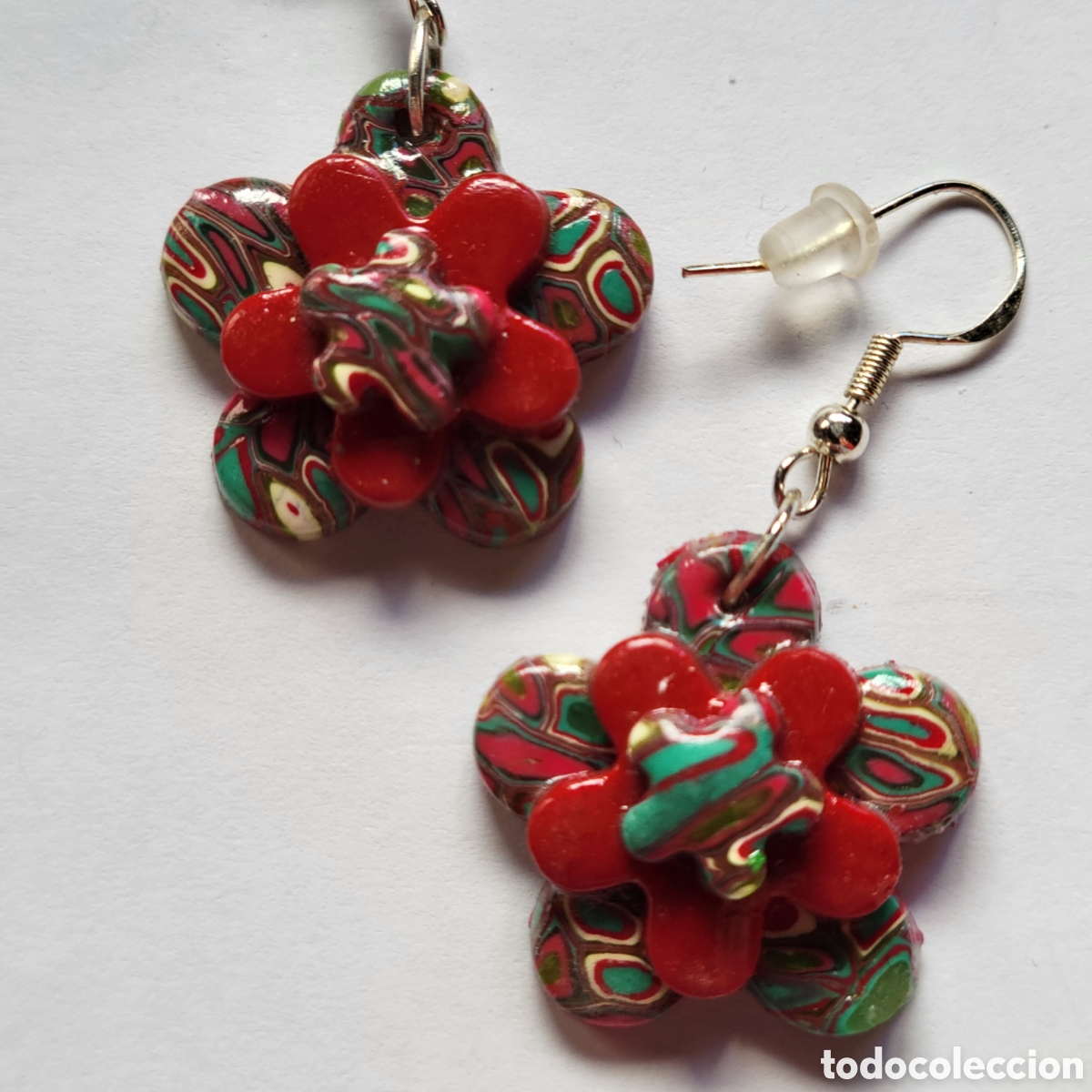 Artesan&iacute;a: Pendientes de arcilla pol&iacute;merica. - Foto 1