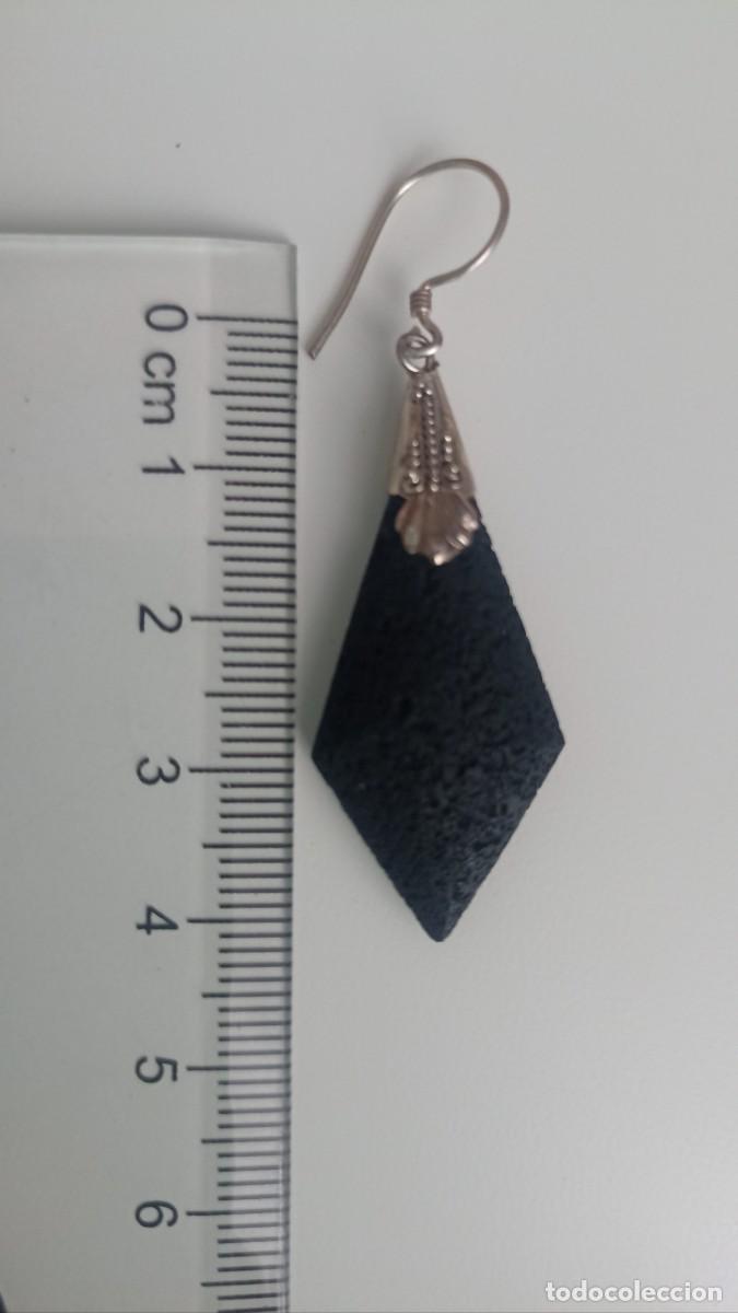 Artesan&iacute;a: Pendientes de lava negra. - Foto 4