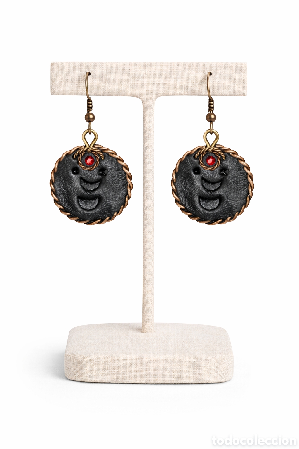 Artesan&iacute;a: Pendientes artesanales en cobre y piel