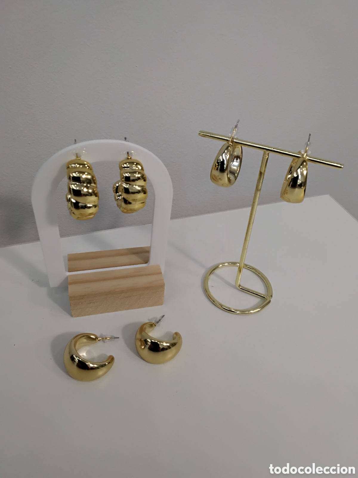 Artesan&iacute;a: Lote tres Pares de pendientes Aros