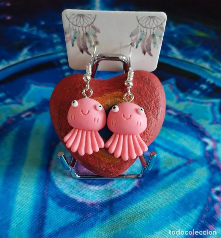 Artesan&iacute;a: Pendientes minipulpos, pendientes de resina