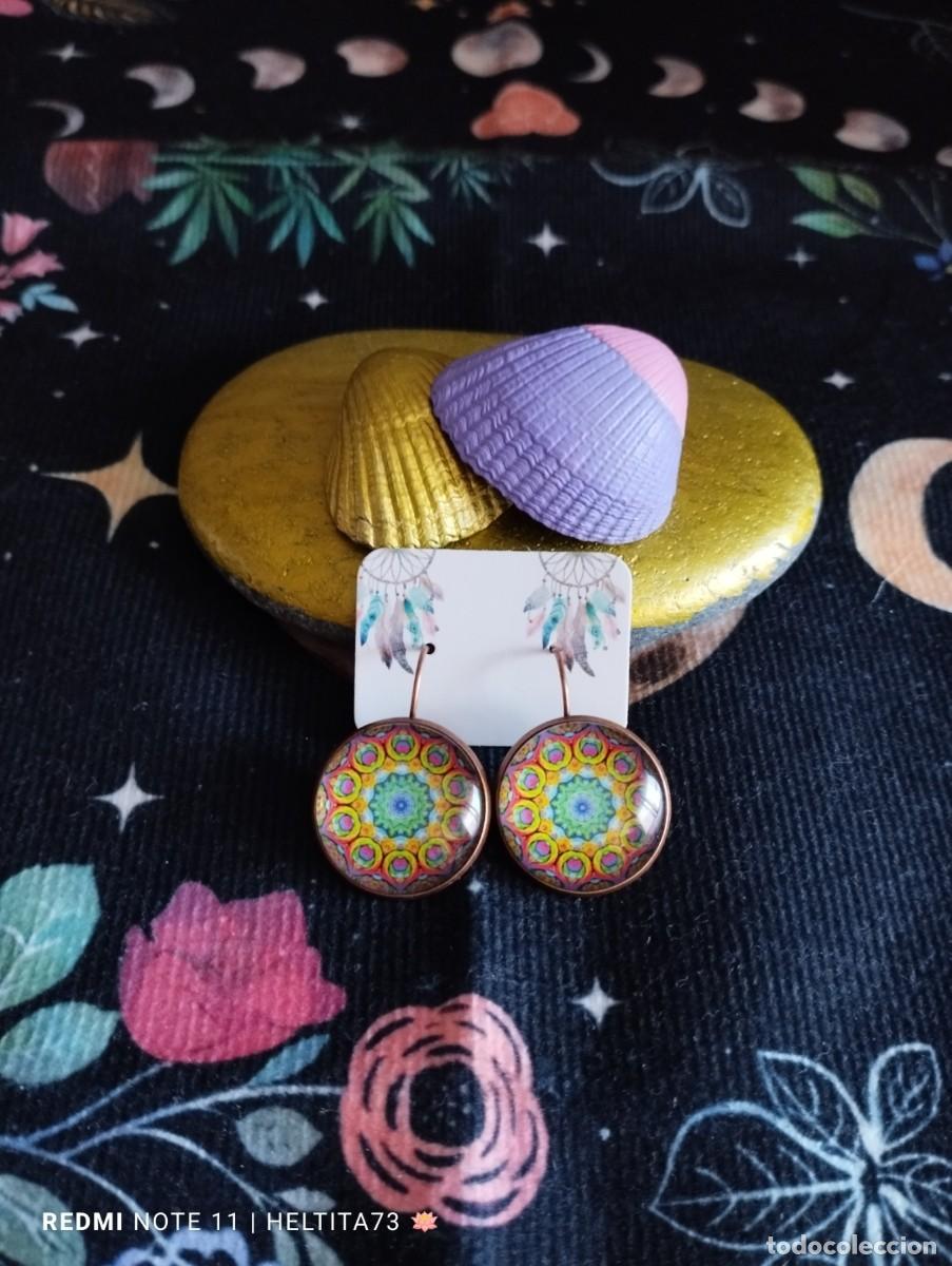 Artesan&iacute;a: Pendientes Mandala Multicolor