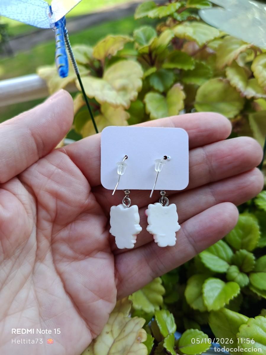 Artesan&iacute;a: Pendientes &rdquo;Hello Kitty&rdquo;, hechos a mano - Foto 2