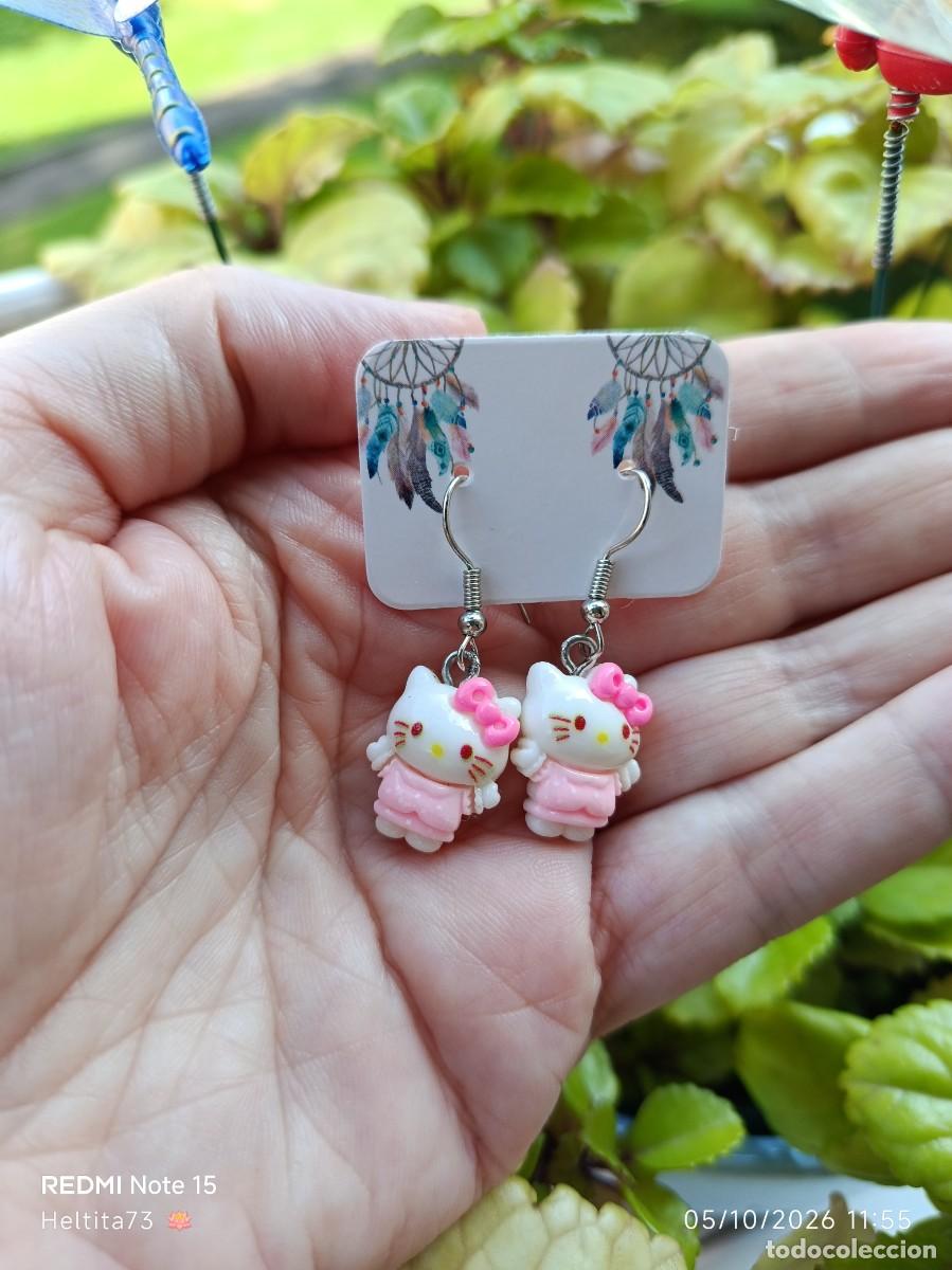Artesan&iacute;a: Pendientes &rdquo;Hello Kitty&rdquo;, hechos a mano - Foto 3