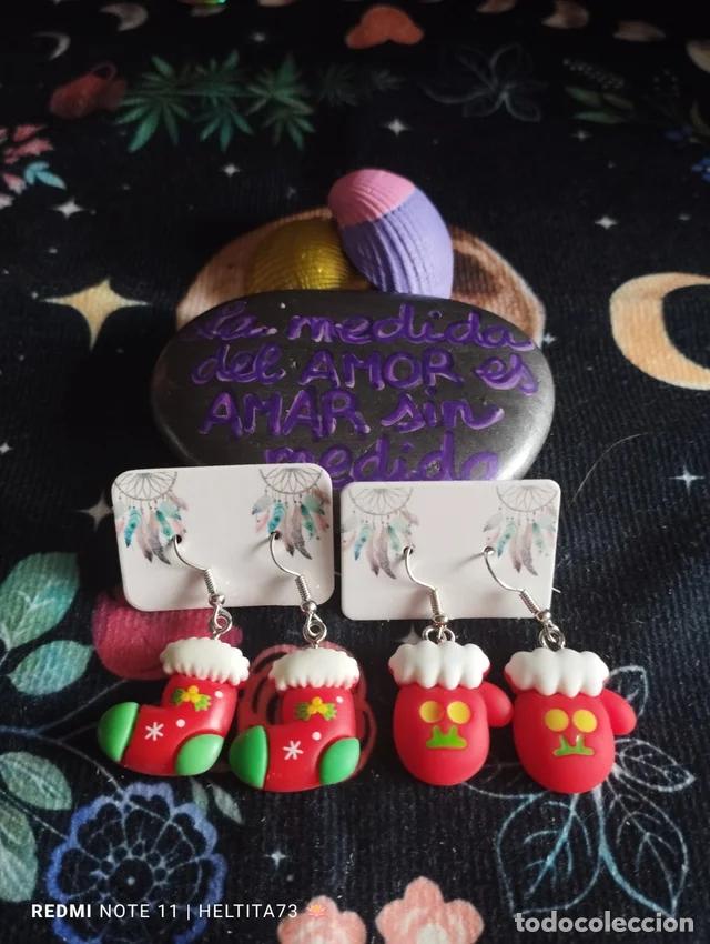 Artesanato e Manualidades: Pendientes Navidad, 2 pares, calcetines, manoplas