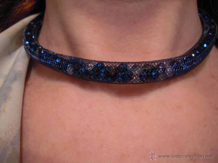 Artesan&iacute;a: Pulsera-collar malla y abalorios - Foto 2
