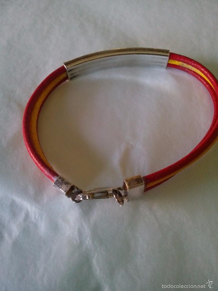 Artesan&iacute;a: Pulsera de plata y cuero - Foto 2