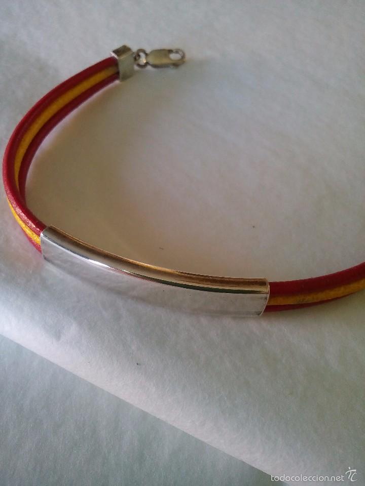 Artesan&iacute;a: Pulsera de plata y cuero - Foto 3