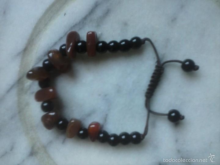 Artesan&iacute;a: PULSERA AGATAS MARRONES . - Foto 1