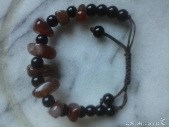 Artesan&iacute;a: PULSERA AGATAS MARRONES . - Foto 4