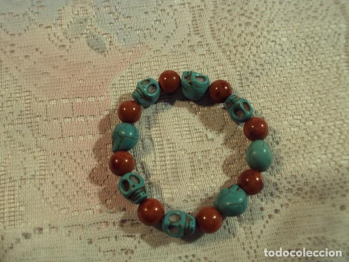 Artesan&iacute;a: Pulsera, de granates y turquesas. - Foto 1