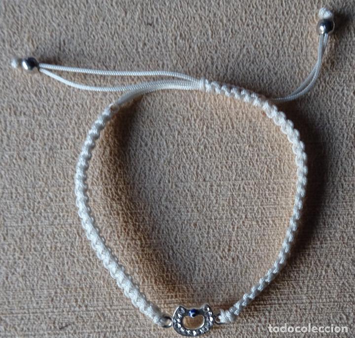 Artesan&iacute;a: COMPLEMENTO BONITO PULSERA AJUSTABLE DE HILO MACRAME AZUL CON OJO DE TURCO - Foto 1