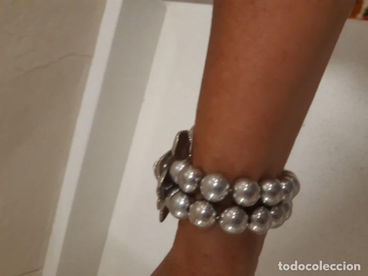 Artesan&iacute;a: Pulsera plateada el&aacute;stica - Foto 1
