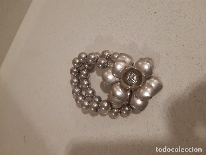 Artesan&iacute;a: Pulsera plateada el&aacute;stica - Foto 2