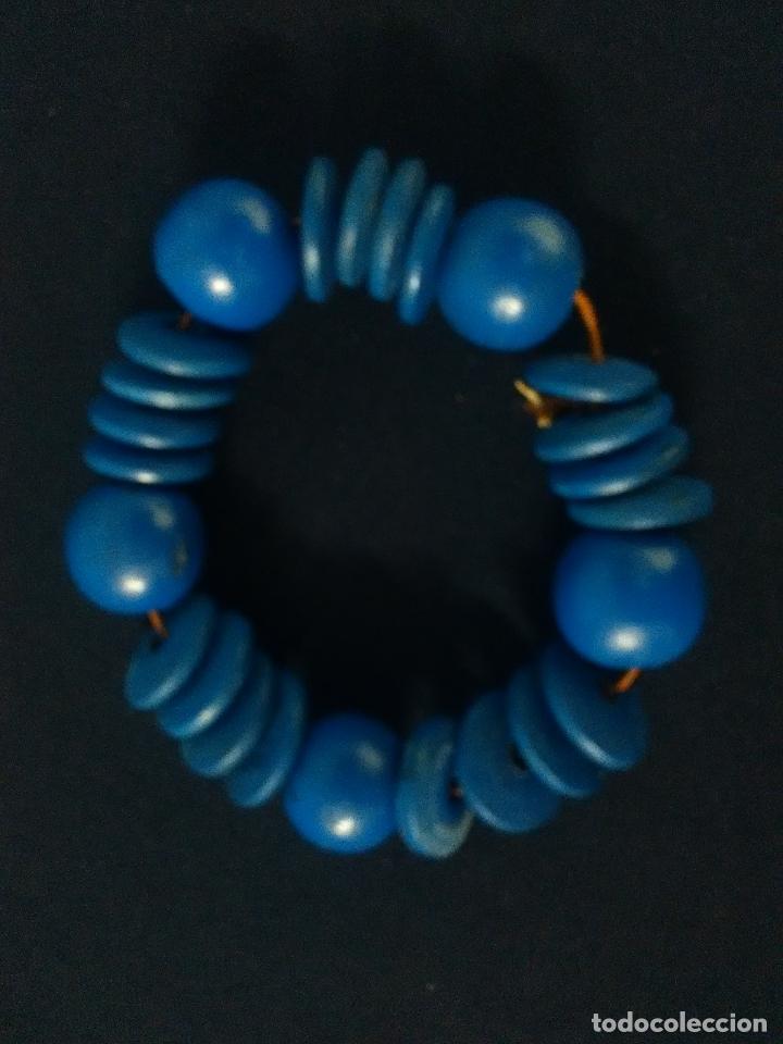 Artesan&iacute;a: PULSERA MADERA AZUL - Foto 1