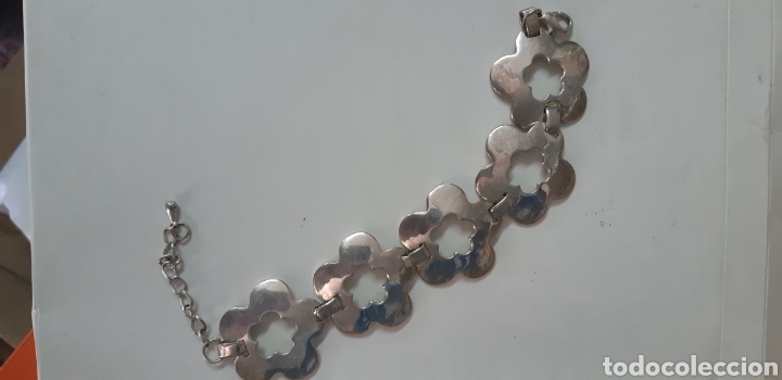 Artesan&iacute;a: Pulsera plata flores - Foto 1