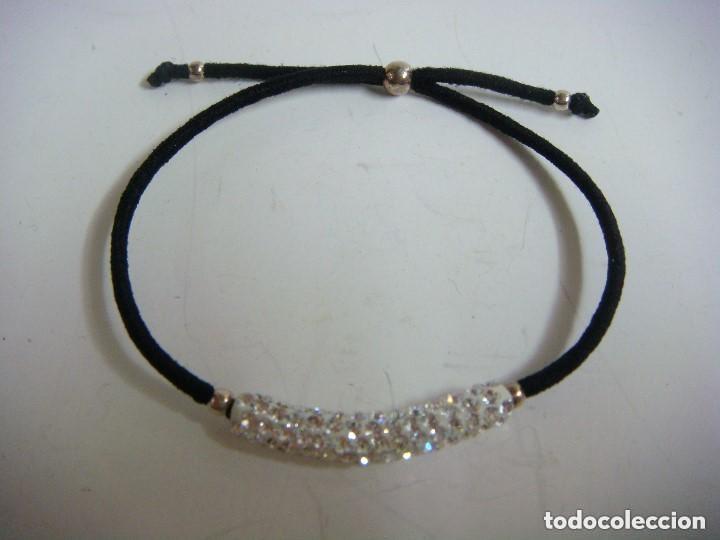 Artesan&iacute;a: PULSERA CORDON NEGRO CON PLATEADO -(&) - Foto 1