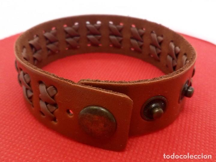 Artesan&iacute;a: Pulsera de cuero unisex ajustable Ref. 004 - Foto 2