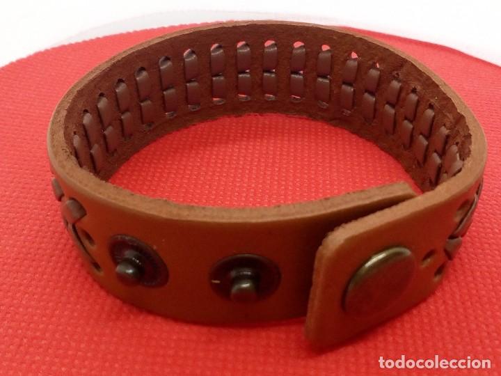 Artesan&iacute;a: Pulsera de cuero doble-trenzada ajustable Ref. 005 - Foto 2