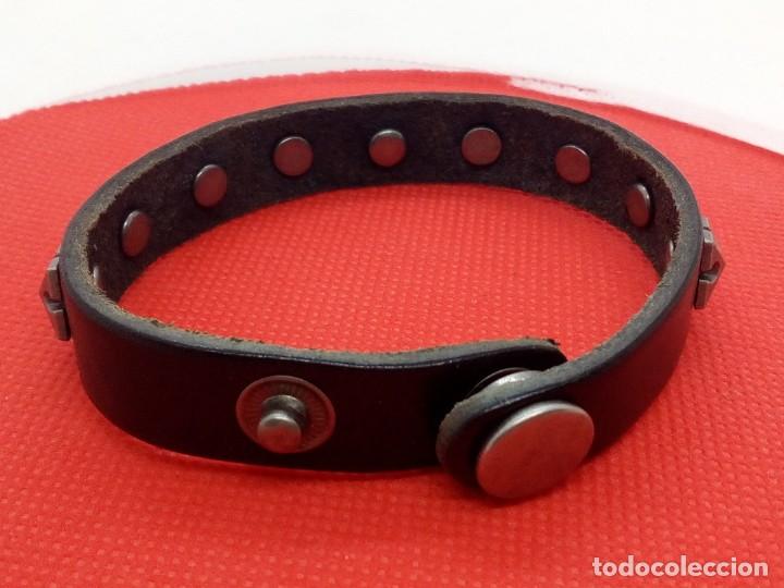Artesan&iacute;a: Pulsera de cuero Punk ajustable Ref. 009 - Foto 2