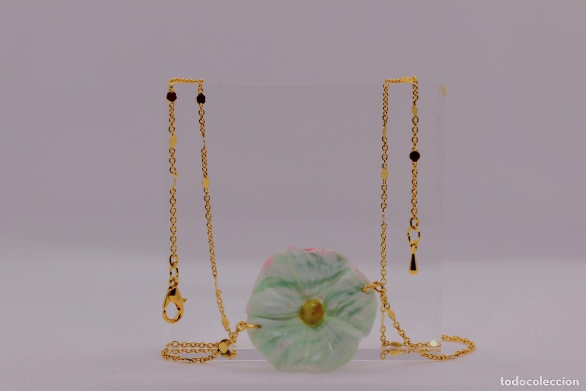 Artesan&iacute;a: Pulsera de flor verde menta. - Foto 1