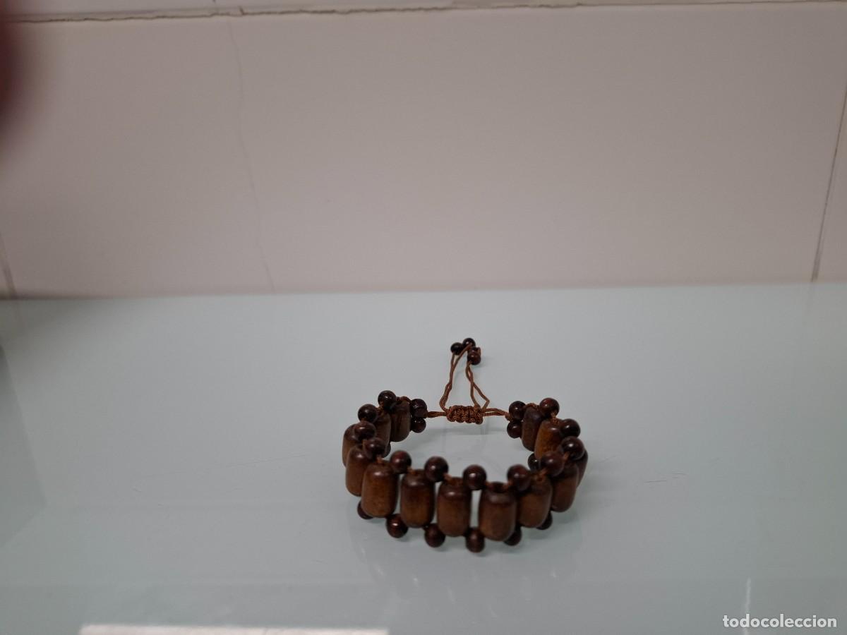 Artesan&iacute;a: PULSERA DE ABALORIOS DE MADERA DE VARIAS FORMAS - CORDON EXTENSIBLE - NUEVA - Foto 1