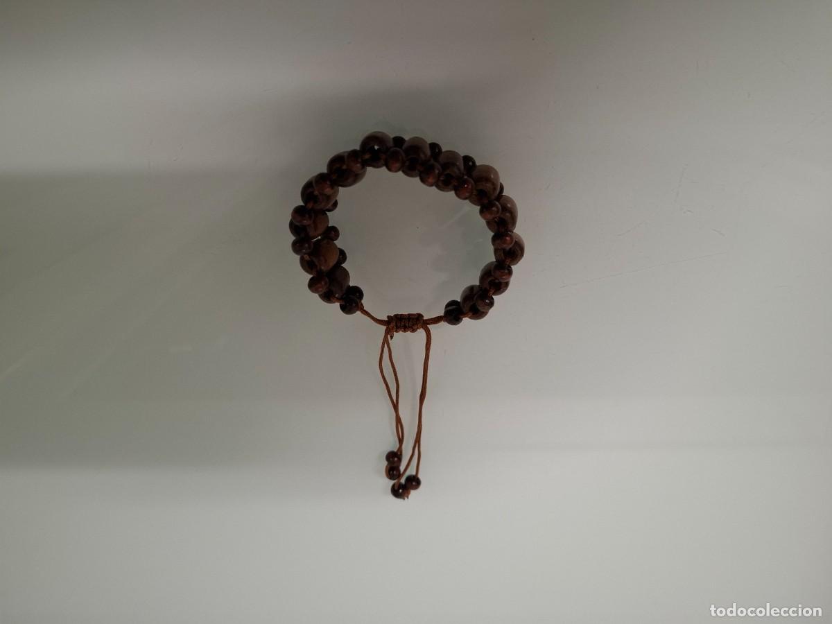 Artesan&iacute;a: PULSERA DE ABALORIOS DE MADERA DE VARIAS FORMAS - CORDON EXTENSIBLE - NUEVA - Foto 2
