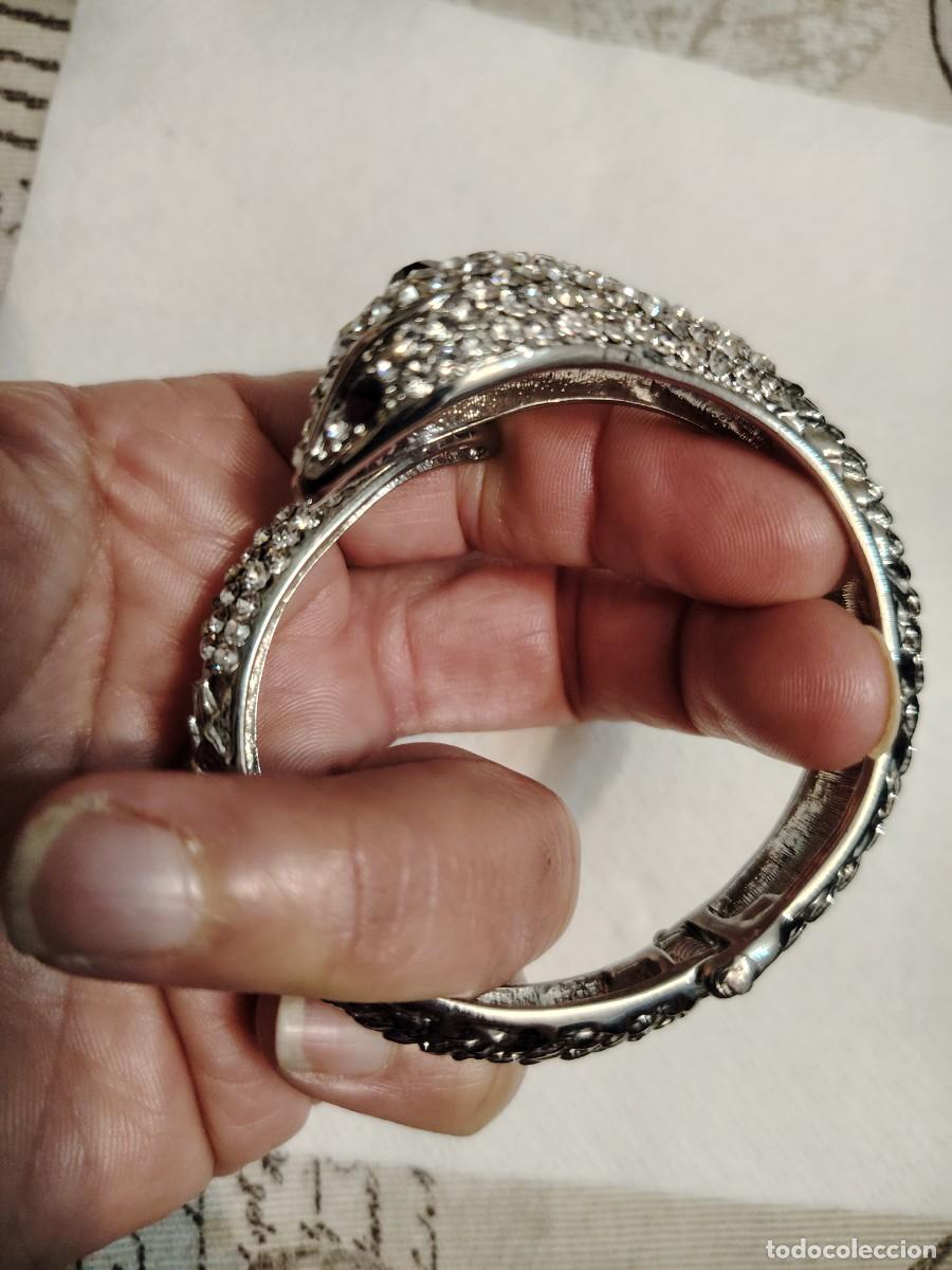 Artesan&iacute;a: Pulsera de serpiente con brillantitos - Foto 3