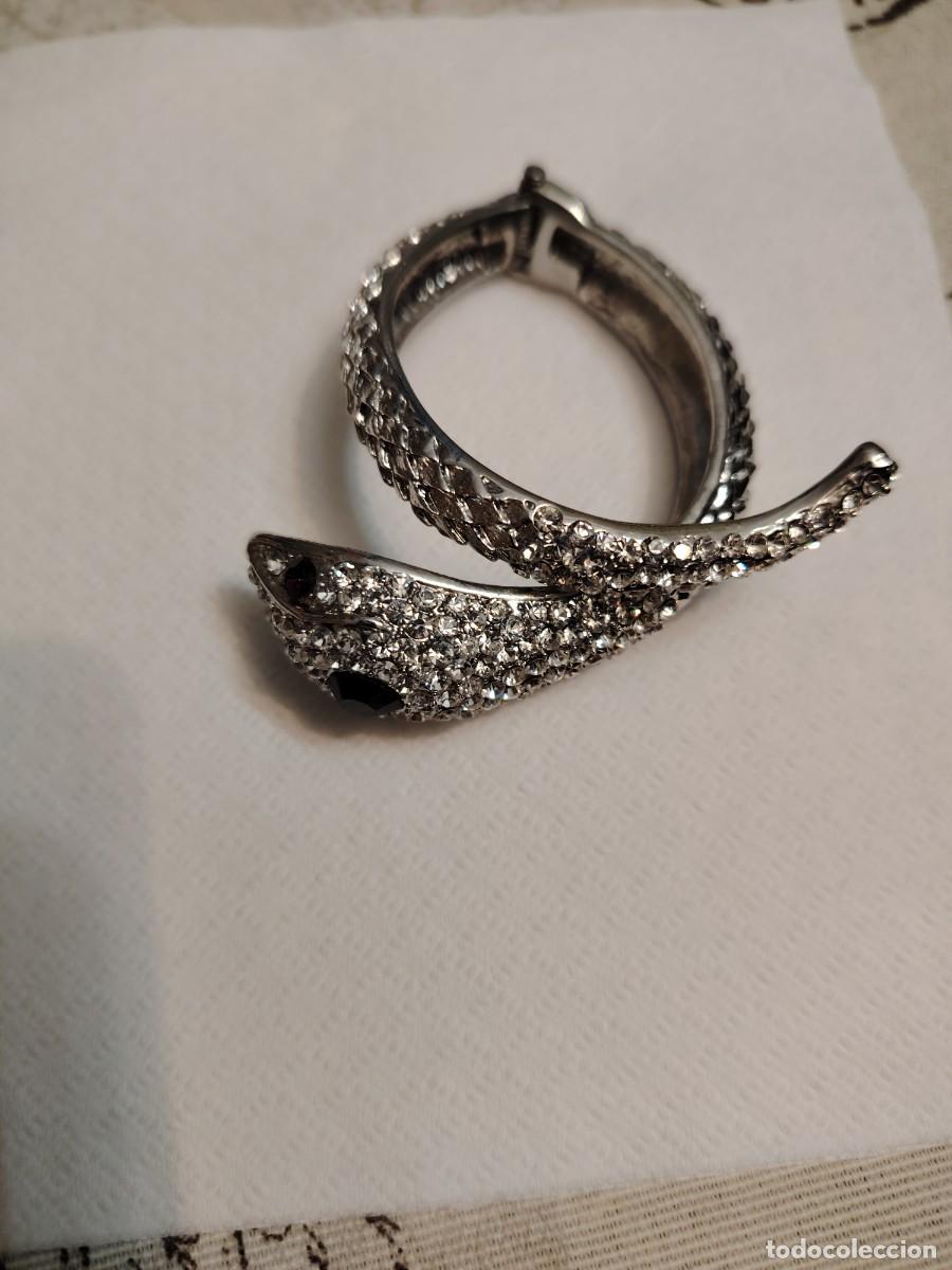Artesan&iacute;a: Pulsera de serpiente con brillantitos - Foto 4