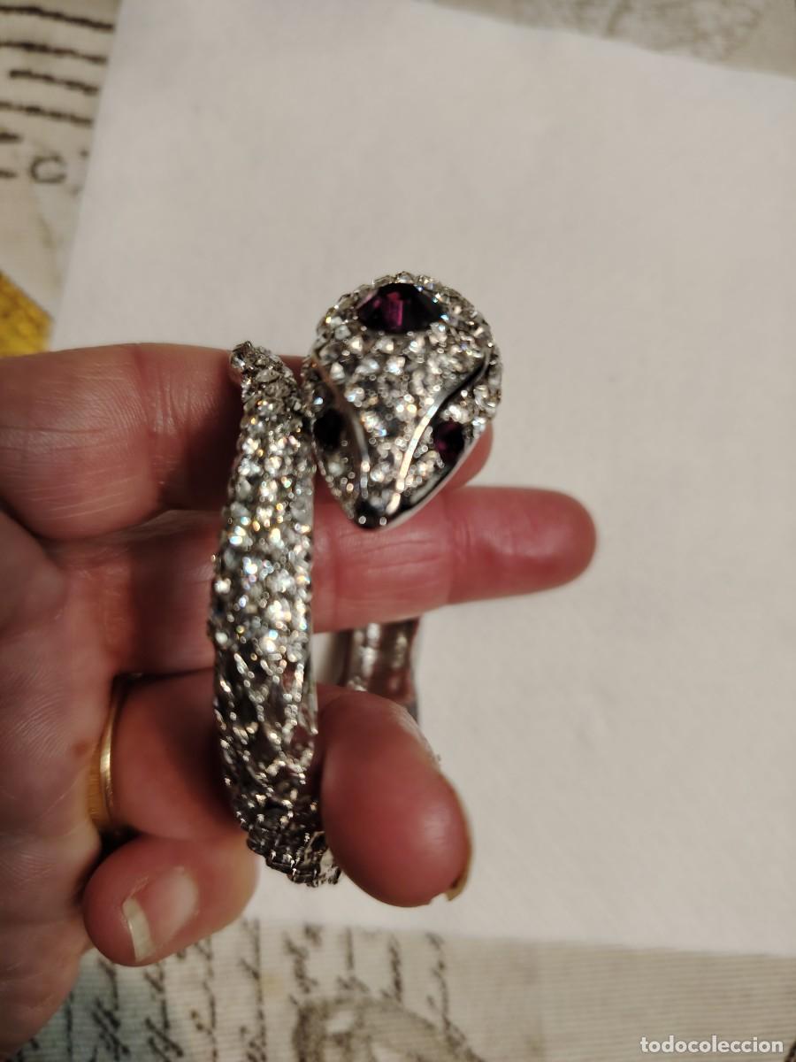 Artesan&iacute;a: Pulsera de serpiente con brillantitos - Foto 5