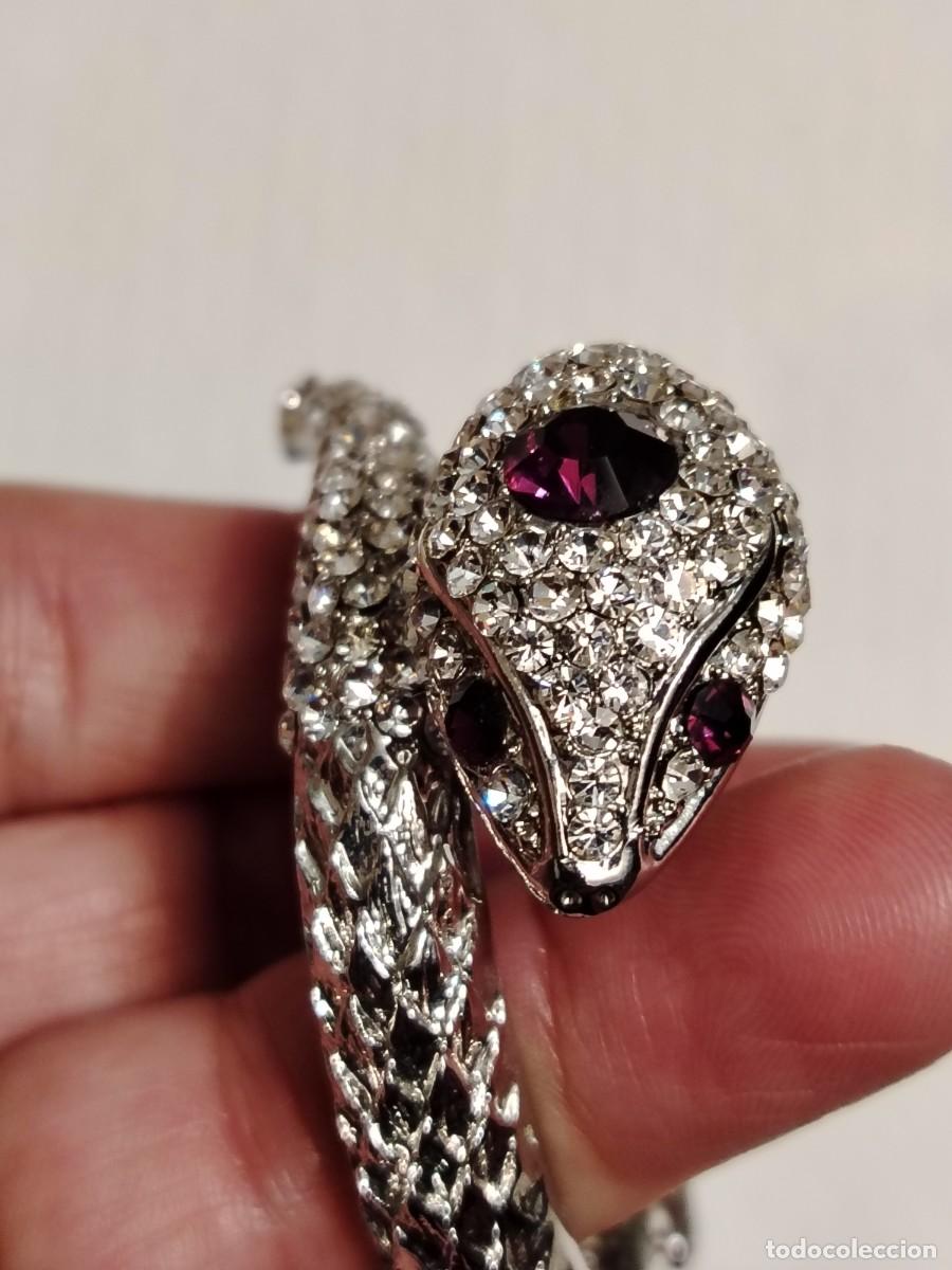 Artesan&iacute;a: Pulsera de serpiente con brillantitos - Foto 8