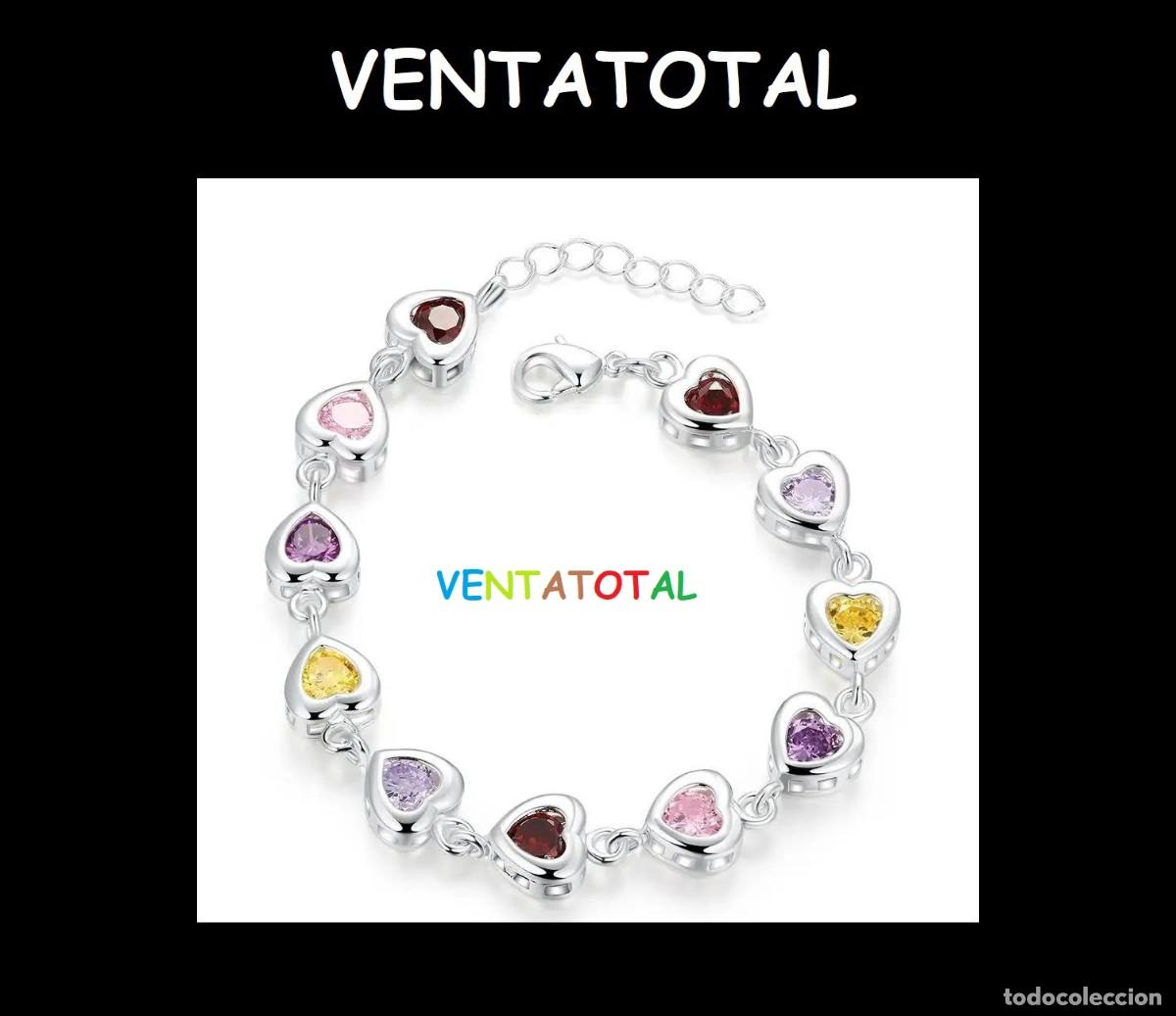 Artesan&iacute;a: PULSERA CON ZAFIROS DE COLORES EN FORMA CORAZON ES DE ORO DE 18 KILATES LAMINADO DENTRO DESCRIPCION
