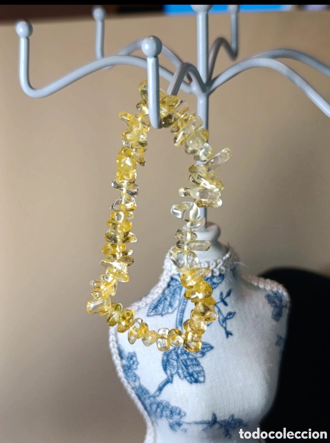 Artesan&iacute;a: Pulsera elastica acrilico amarillo 9cms - Foto 3