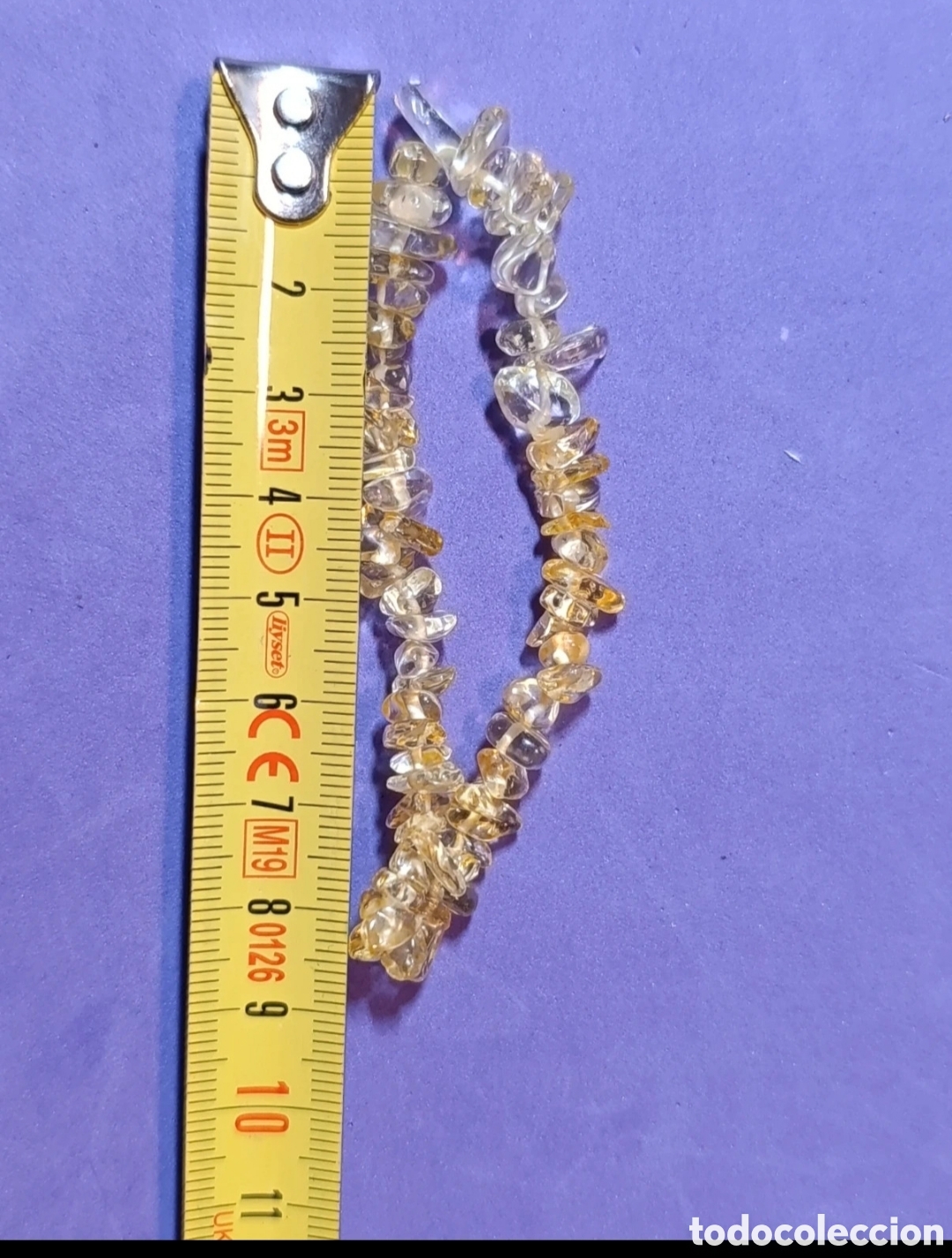 Artesan&iacute;a: Pulsera elastica acrilico amarillo 9cms - Foto 4