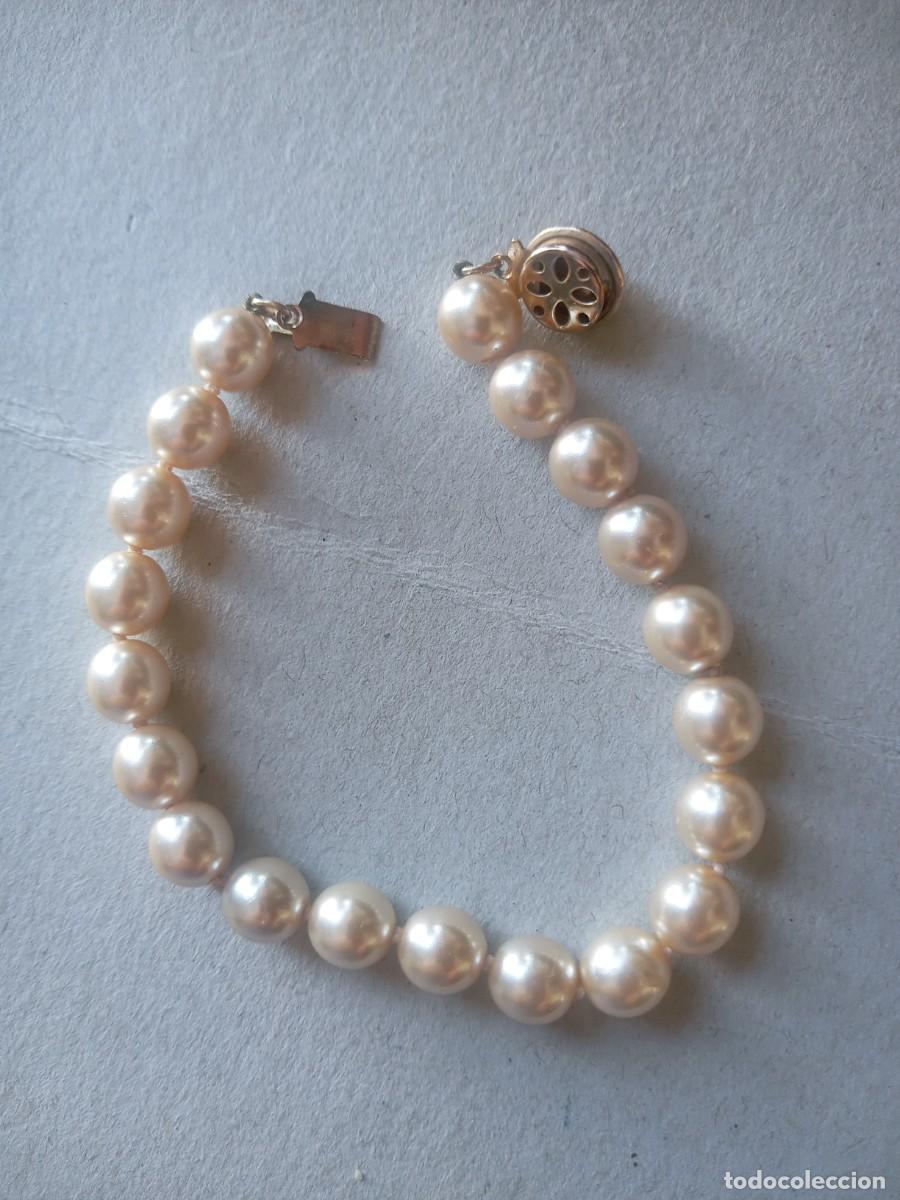 Artesan&iacute;a: BONITA PULSERA ANTIGUA DE PERLAS CULTIVADAS