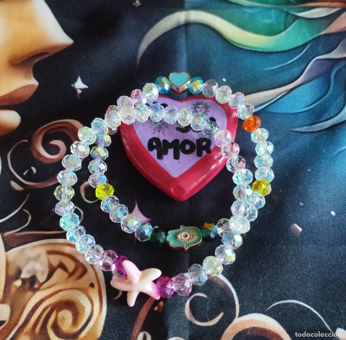 Artesan&iacute;a: Pulseras de vidrio multicolor, 2 pulseras