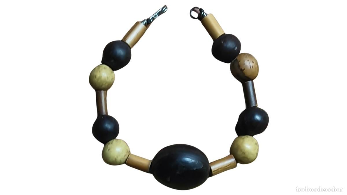Artesan&iacute;a: PULSERA &Eacute;TNICA VINTAGE - SEMILLAS PUK&Aacute;, A&Ccedil;A&Iacute; Y OJO DE BUEY Y BAMBU - ARTESAN&Iacute;A INDIGENA - BRASIL