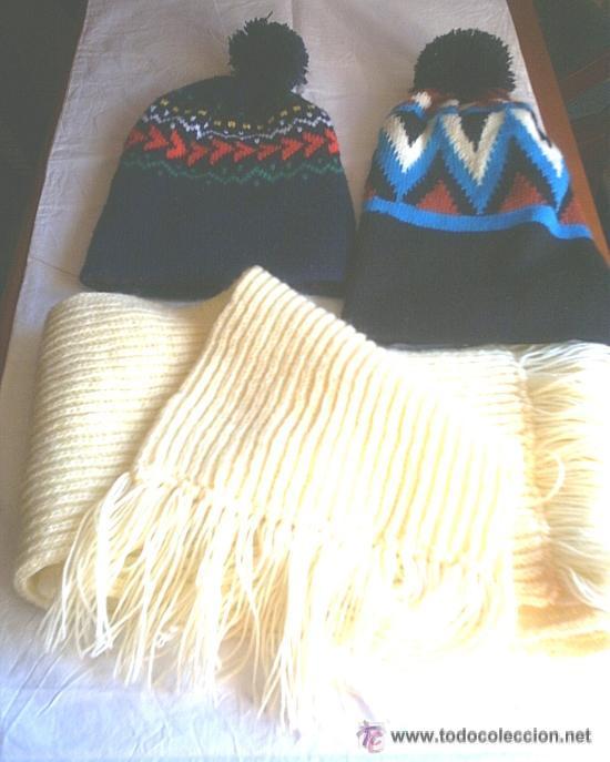 Artesan&iacute;a: 2 GORROS Y UNA BUFANDA HECHA A MANO - Foto 1