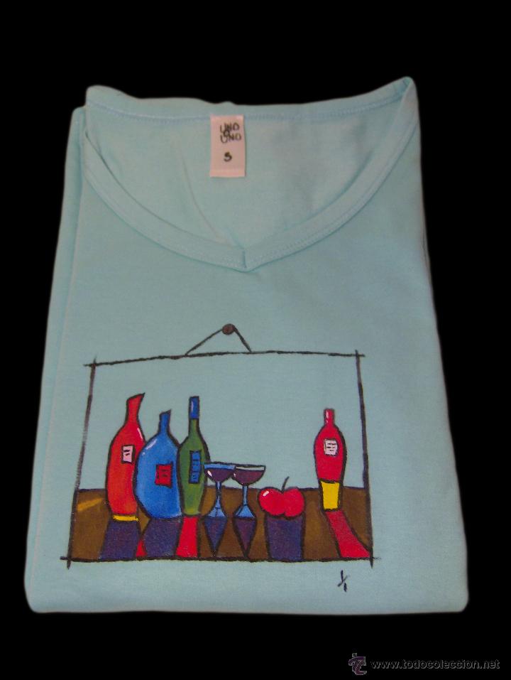 camiseta juvenil chica. pintada a mano. talla s - Comprar ropa y  complementos de artesanía hechas a mano en todocoleccion - 50827792
