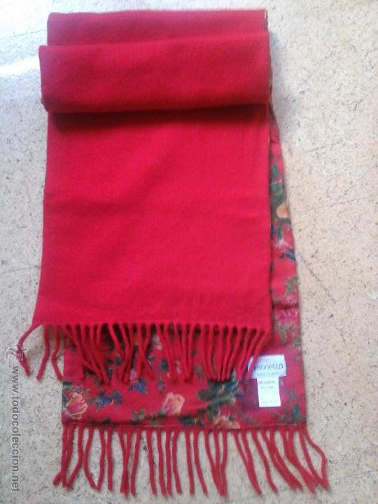 Artesan&iacute;a: Bufanda roja reversible - Foto 1